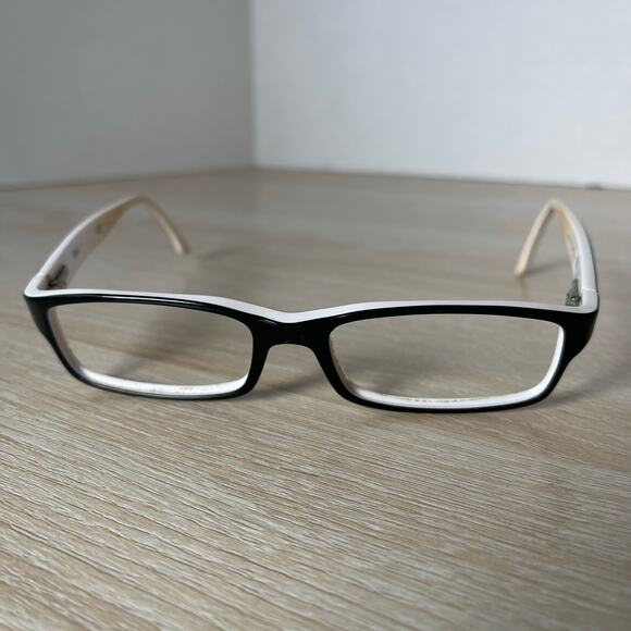 Ray-Ban RB5114 2097 Rectangle Black White Eyeglasses Frame Only 52-16-135 - Picture 2 of 9